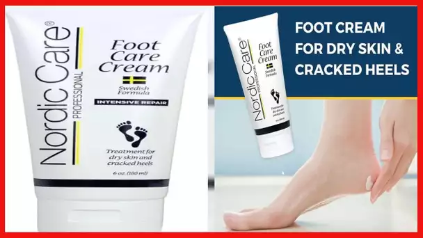 Nordic Care Foot Care Cream, 6 oz. | Foot Lotion for Cracked & Dry Skin | For Dry Feet, Cracked Heel
