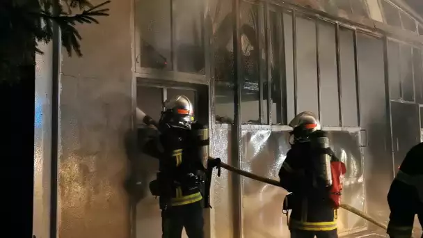 Incendie dans un entrepôt de Kruth