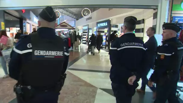 Les gendarmes veillent à la sécurité et la tranquillité des commerces et des clients le 24 décembre
