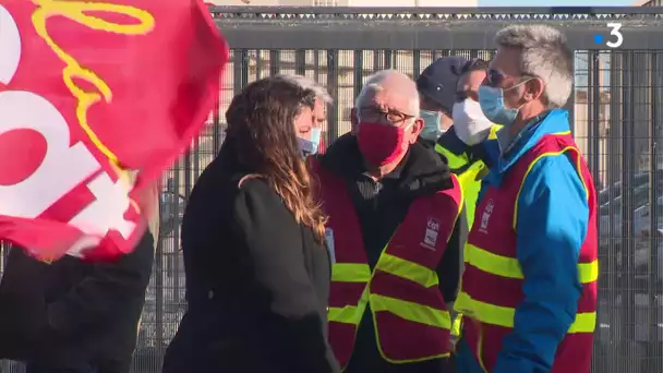 Narbonne : nouvelle manifestation des salariés d'Orano Malvesi et 46e jour de grève illimitée