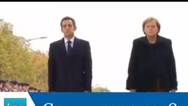 Cérémonies du 11 novembre avec Nicolas Sarkozy et Angela Merkel - Archive INA