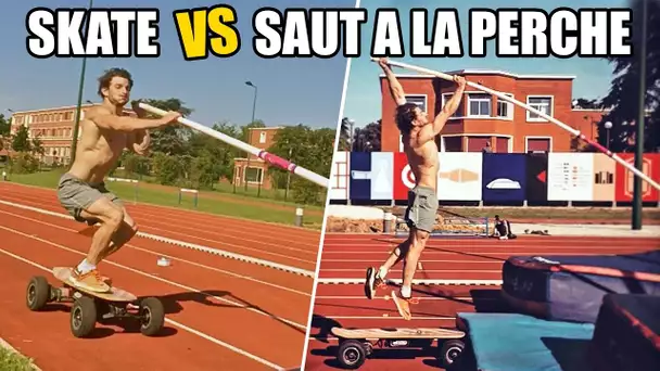 DEFI : SKATE ELECTRIQUE vs SAUT A LA PERCHE ! (feat. Baptiste Boirie & Lotfi Lamaali)