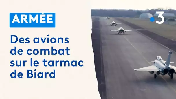 Armées : des avions de combat sur le tarmac de Biard