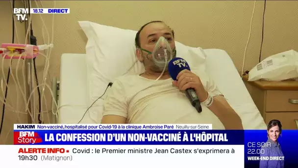 "Ca m'a vraiment anéanti": Hospitalisé depuis ce matin, un malade du Covid non-vacciné témoigne