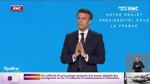 Présidentielle : Emmanuel Macron promet "un nouveau pacte avec les enseignants"