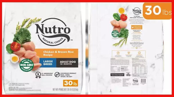 NUTRO NATURAL CHOICE Large Breed Adult Dry Dog Food, Chicken & Brown Rice Recipe Dog Kibble