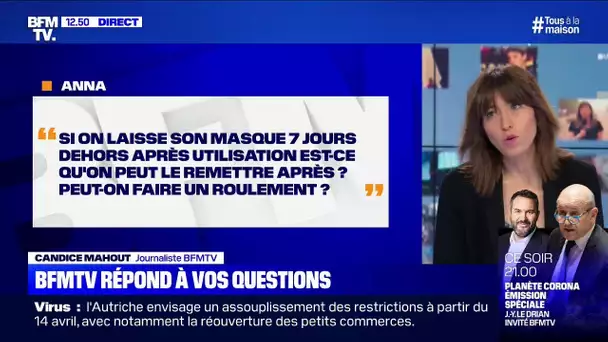 Si on laisse son masque 7 jours dehors après utilisation, peut-on le remettre après? BFMTV répond