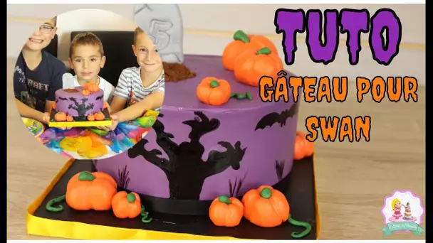 ♡• ON A FAIT LE GÂTEAU D'ANNIVERSAIRE DE SWAN THE VOICE | RECETTE GATEAU CAKE DESIGN HALLOWEEN •♡