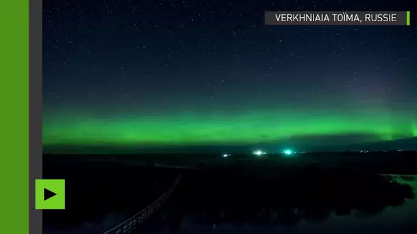 De superbes aurores polaires vues dans le Grand Nord russe