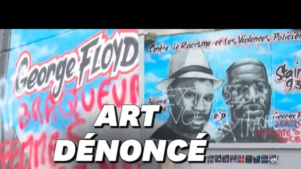 À Stains, la fresque contre les violences policières recouverte de graffitis