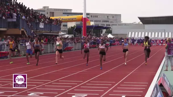 Dijon 2013 : Finale 100 m Cadettes (Floriane Gnafoua en 12&#039;&#039;13)