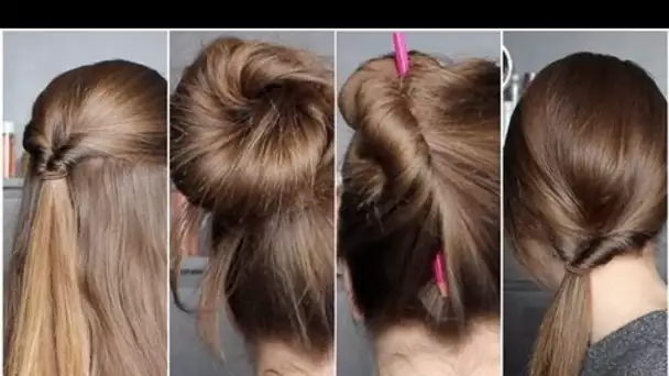 [ Tutoriel Coiffure n°22 ] : 4 Coiffures Simples, Rapides et Pratiques pour tous les jours/cours !