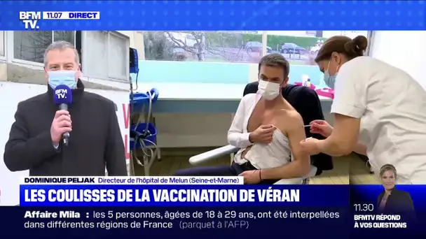 Covid-19: les coulisses de la vaccination d'Olivier Véran à Melun