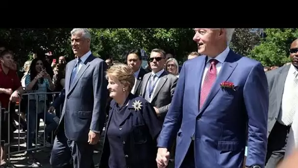 Clinton et Albright au Kosovo