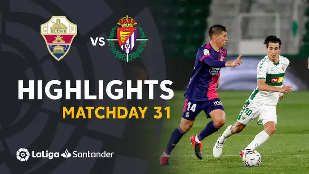 Highligths Elche CF vs Real Valladolid (1-1)