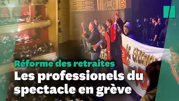 Les professionnels du spectacle ont aussi manifesté au théâtre du Châtelet