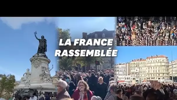 Les images des rassemblements en hommage à Samuel Paty partout en France