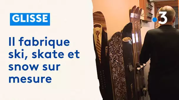 Il fabrique des skis, des skates et des snowboards sur mesure en bois