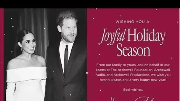 Meghan Markle et le prince Harry partagent une carte de Noël "joyeuse" m@is pas d'Archie ou de Lilib