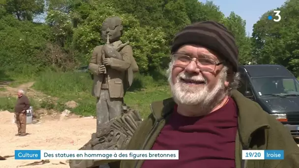L'association Krommlec'h érige des statues à des personnalités culturelles bretonnes