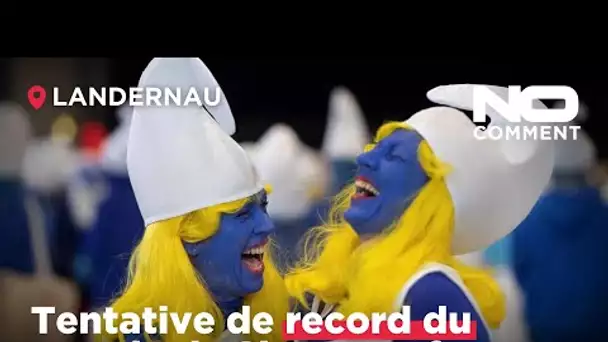 No Comment : rassemblement de schtroumpfs à Landernau, et ce n'est pas une blague
