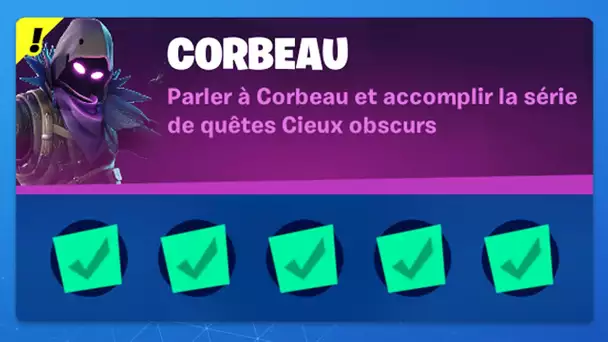 TERMINER LES QUETES CORBEAU "CARTES A REMPLIR" SUR FORTNITE (FORTNITE DEFI SAISON 8)