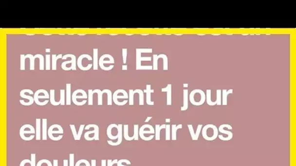 Cette thérapie à partir de gélatine vient mettre fin à vos douleurs articulaires … Les résultats so