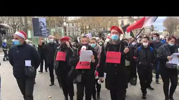 Les " non essentiels" manifestent à Carcassonne ce jeudi