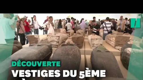 En Égypte, des sarcophages et des statues en bronze découverts à Saqqara