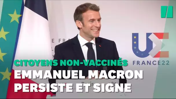 Macron "assume totalement" ses propos sur les non-vaccinés