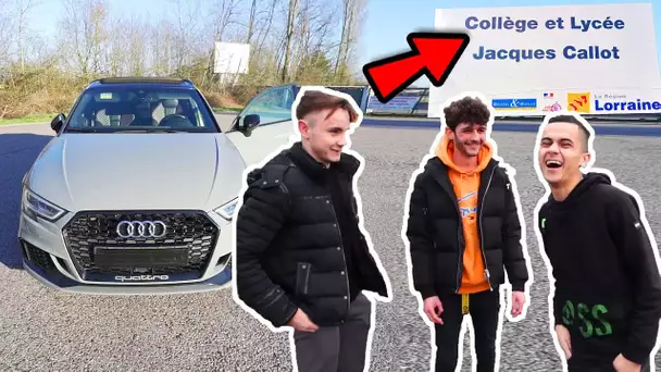 JE VAIS CHERCHER UN ABONNE AU LYCÉE EN AUDI RS3 !