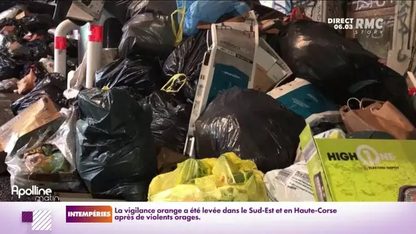 Inondations à Marseille: des tonnes déchets déversées dans la rue... jusqu'à la mer
