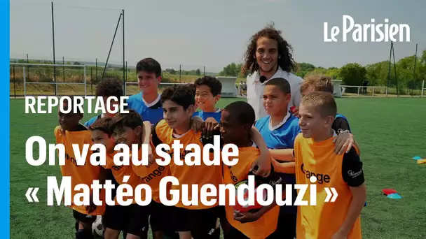 Le joueur de l'OM, Mattéo Guendouzi, inaugure son stade en région parisienne