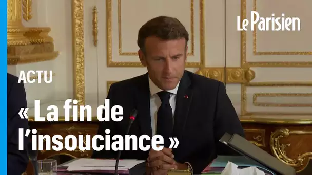 «Nous vivons la fin de l’abondance» : les premiers mots de Macron lors de la rentrée politique
