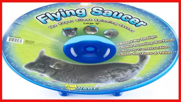 Ware Manufacturing Flying Saucer Exercise Wheel for Small Pets, 12-Inch - Colors May Vary