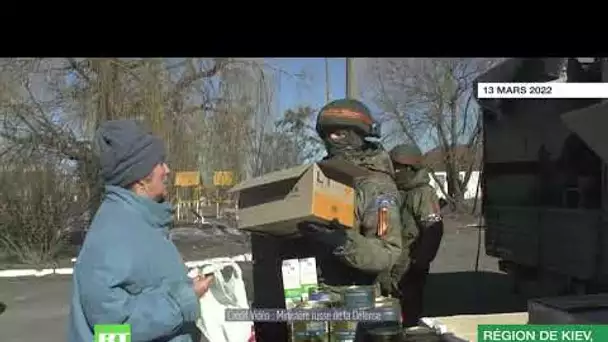 Ukraine : l'armée russe annonce avoir livré plus de 40 tonnes d'aide humanitaire à la région de Kiev