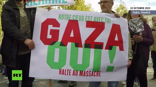 Des milliers de personnes participent au premier rassemblement pro-palestinien autorisé à Paris