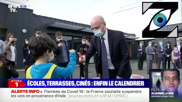 [Zap Télé] J-M. Blanquer joue à la marelle et perd à shifumi contre un enfant ! (22/04/21)