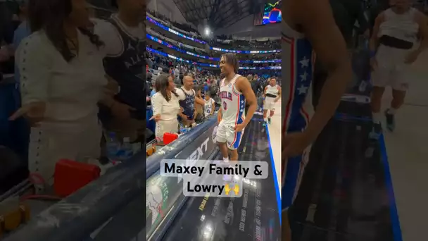 Tyrese Maxey & His Family Share A Moment With Kyle Lowry After The 76ERS W! 🤝🔥| #Shorts