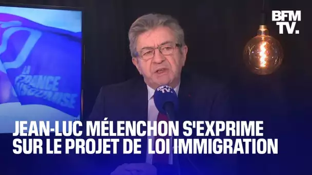 Loi immigration: l'interview intégrale de Jean-Luc Mélenchon sur BFMTV