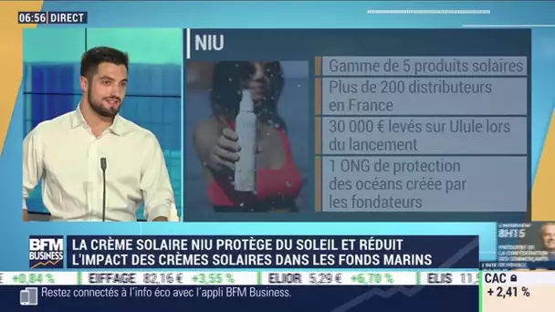 Hadrien Collot (NIU) : La crème solaire NIU réduit l'impat des crèmes dans les fonds marins