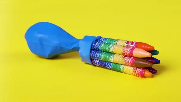 17 ASTUCES BRILLANTES AVEC DES BALLONS ET DES CRAYONS