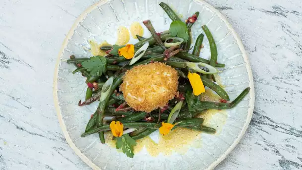 RECETTE #57 - Salade d’haricots verts, oeuf mollet frit - Fabrice Mignot