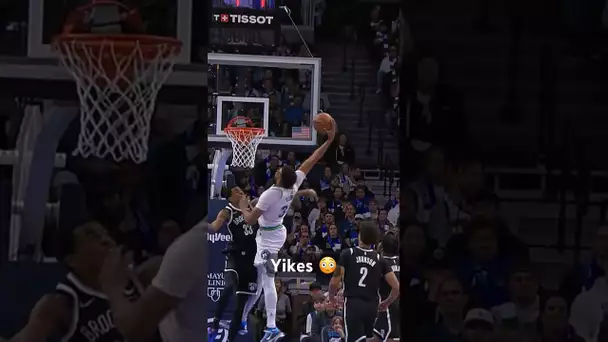 KAT reaches WAY back for the one hand jam | #Shorts
