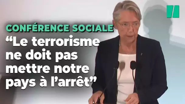 Borne ouvre sa conférence sociale sur les salaires par un hommage aux victimes d'Arras