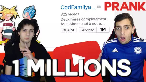 ON A EU 1 MILLIONS D&#039;ABONNES ! EPIC REACTION PRANK 😂