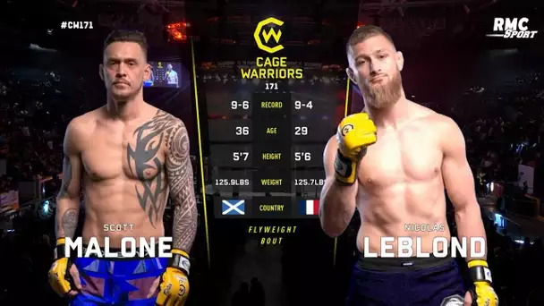 Résumé - Cage Warriors 171 : Leblond-Malone, un KO au 3e round