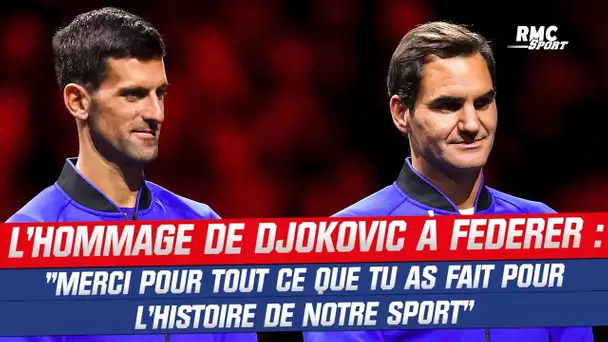 Tennis : "Merci pour tout ce que tu as fait pour notre sport", Djokovic rend hommage à Federer
