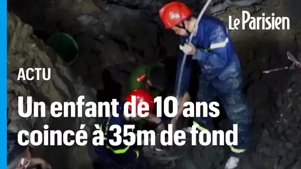 Vietnam : un enfant  de 10 ans coincé à 35 mètres de profondeur depuis 5 jours