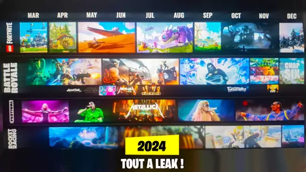 TOUTE L'ANNEE 2024 DE FORTNITE A LEAK ! (SAISON 3 & 4, SAISON OG, CHAPITRE 6, EVENEMENTS, SKINS ...)